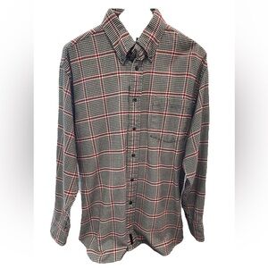 Tommy Hilfiger men’s all cotton flannel VTG 90/Y2K red/black plaid size large